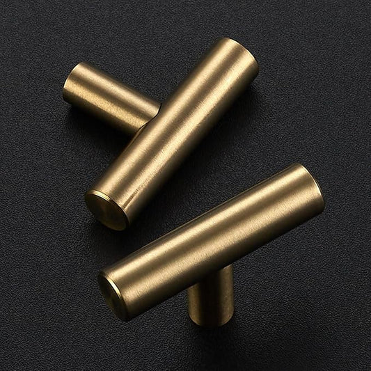 JOY DECOR 20 Pack Champagne Bronze Cabinet Pulls – 2 Inch Length, Single Hole – Stainless Steel Kitchen Cabinet Handles for Drawer and Cupboard