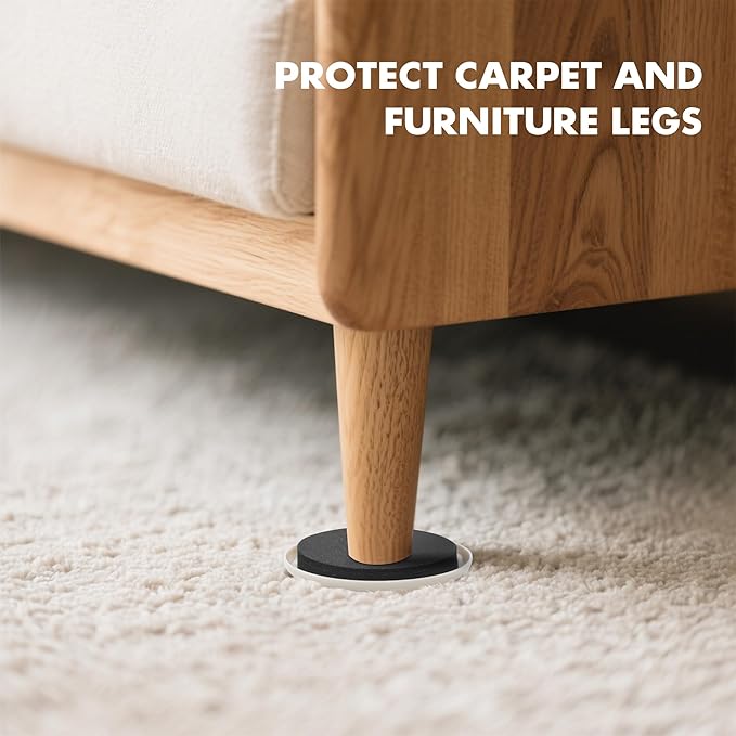 16-Pack Furniture Movers Sliders for Carpet & Hardwood Floors, Save 80% Effort Safely and Easily, The Glide Tool Set for Heavy Furniture and Appliances, Reusable Moving Pads (16 Plastic 3.5" Sliders)
