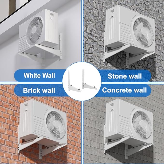 Outdoor Mini Split Wall Mounting Bracket for 9000 Btu to 18000 Btu Ductless Mini Split Air Conditioner AC Heat Pump Systems, Heavy Duty AC Support Bracket for Outside, Holds Up to 330lbs