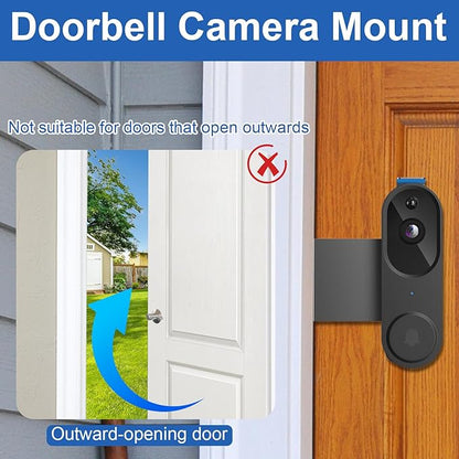 Anti-Theft Doorbell Mount No Drill Compatible with Orbitell/Reolink Video Doorbell, Adjustable Mounting Bracket Holder Accessories for Apartment Rentals, Enhanced Protection Doorbell Mount Bracket