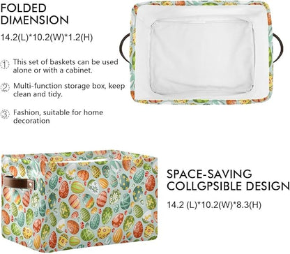 Easter Egg Rectangular Storage Basket Organizer Bin Shelf Baskets For Clothes Gifts For Home Office Dorm