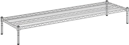 18" x 60" x 8" Chrome Wire Storage Shelf, Dunnage Rack, Commercial 1 Tier Small Shelf
