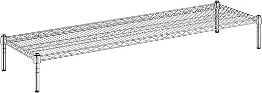 18" x 60" x 8" Chrome Wire Storage Shelf, Dunnage Rack, Commercial 1 Tier Small Shelf