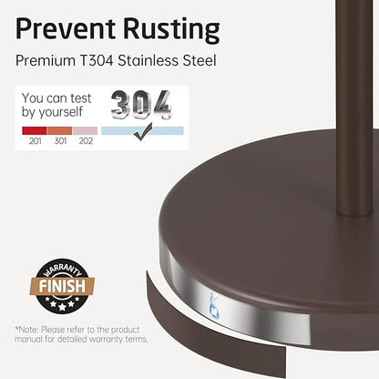 KES Bronze Toilet Paper Holder Stand, Toilet Roll Holder Free Standing with Heavy Base, 18/8 Stainless Steel, BPH283S1-BB