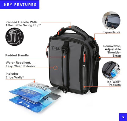 Titan High Performance Insulated Expandable Lunch Pack - Sharkskin Gray