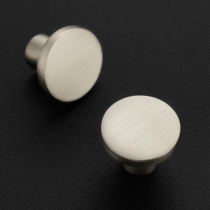 Ravinte 50 Pack Cabinet Knobs Brushed Nickel Kitchen Cabinet Knobs Round Dresser Drawer Pulls Closet Door Pulls 1-1/5 Inch