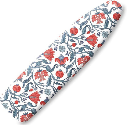 Extra Thick Ironing Board Cover and Pad, Floral Farmhouse 15x54 Ironing Board Cover, Resist Scorching and Staining,Elastic Edges,Vintage Beige