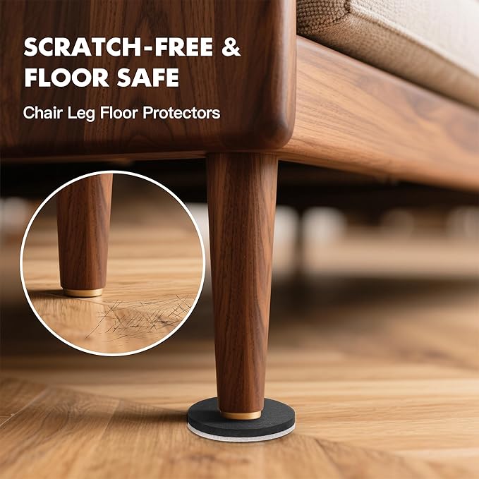 16-Pack Furniture Sliders for Hardwood Floors, Save 80% Effort Safely and Easily, The Glide Tool Set for Heavy Furniture and Appliances, Reusable Floor Protectors and Moving Pads (16 Felt 3.5" Slider)