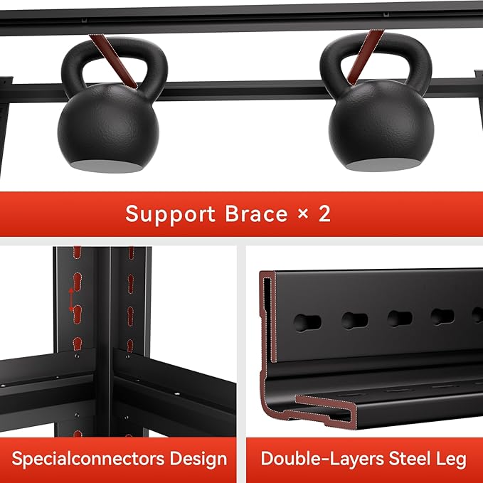 Garage Shelving, Heavy Duty Storage Shelves Metal Shelf Unit Adjustable Industrial Storage Racks for Shop,Warehouse,Basement (84H*62W*24D, 5)
