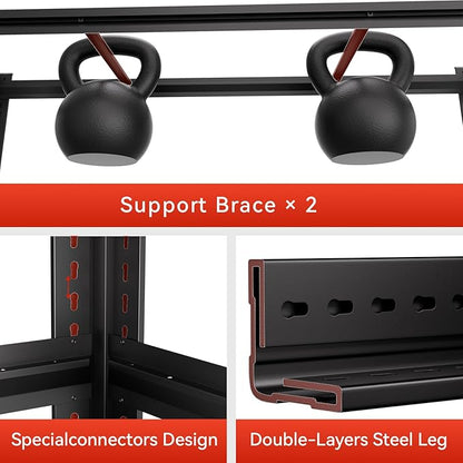 Garage Shelving, Heavy Duty Storage Shelves Metal Shelf Unit Adjustable Industrial Storage Racks for Shop,Warehouse,Basement (84H*62W*24D, 5)