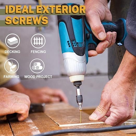 LIONMAX Deck Screws #14 x 7 Inch, 50 PCS, Long Wood Screw, Rust Resistant, Exterior Epoxy Coated for Outdoor Decking, Torx/Star Drive Head, T30 Star Bit Included