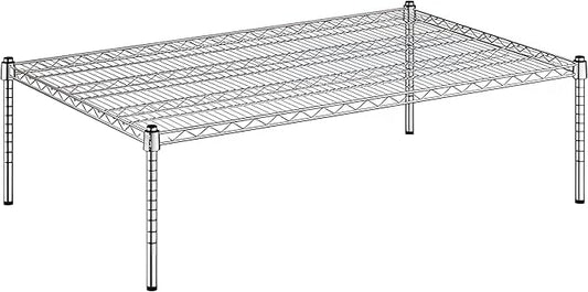 30" x 48" x 14" Chrome Wire Storage Shelf, Dunnage Rack, Commercial 1 Tier Small Shelf