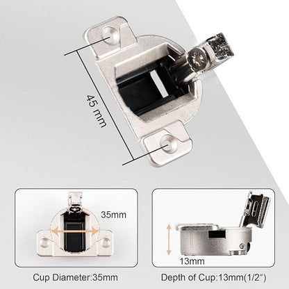 Replacement for Blum 110 Degree Screw-in Compact 33 Hinge, 8-Pack, Cabinet Door Hinges to Replace Original Blum Cabinet Hinges(Mounting Plate Not Included)