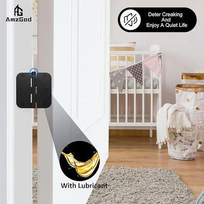 Door Hinges Matte Black - 12 Pack Black Door Hinges 3.5 Inch Rounded Interior Door Hinge with 5/8" Radius Corners - Black Hinges for Doors 3 1/2 Inches Flat Iron Residential Door Hardware