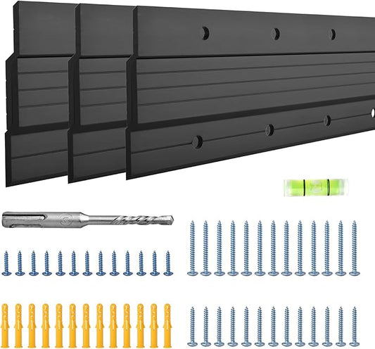 French Cleat Hanger 30 Inch, 3 Pairs Heavy Duty Z Bar Clips, Metal Wall Cleats Up to 300 lbs, Interlocking Bracket Kit Hanging Picture, Mirror, Frame, Headboard, Easy Install, Hardware Included