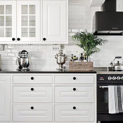 Romeda 12 Piece Drawer Knobs, Black Cabinet Knobs with Screw, 30mm Drawer Pulls for Dresser, Kitchen, and Cabinet Drawers
