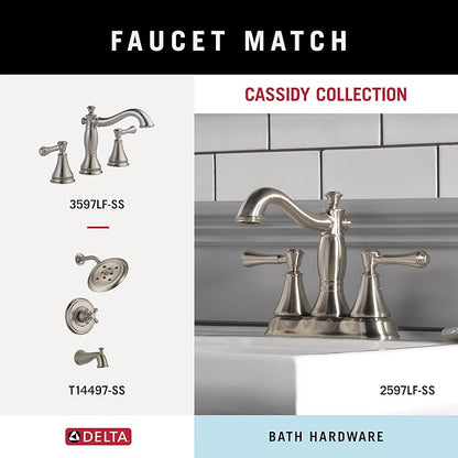 Delta Cassidy (1-Pack) Towel Hooks Brilliance Stainless Steel Double Bathroom J Hooks Wall Mounted for Robes & Towels Hand Towel Hook Holder Kitchen, Bathroom Accessories 79735-SS
