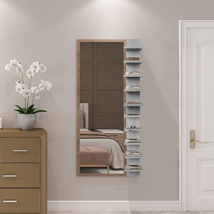 5 Tier Wall Shelves, Vertical Column Shelf Floating Storage Home Decor Organizer Tall Tower Design Utility Shelving Bedroom Living Room