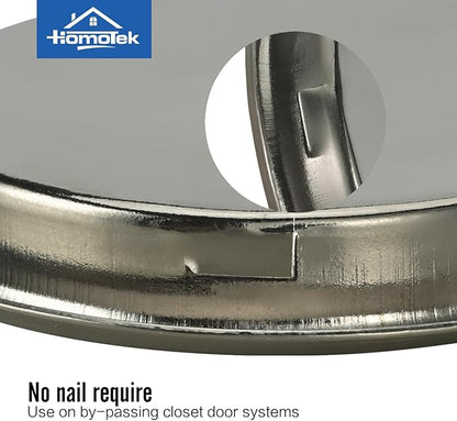 HOMOTEK 12 Pack Closet Door Finger Pull 2-1/16”, Easy Snap in Installation, Antique Brass Finish, Fits a 5/16”Depth x 2-1/16" Diameter Opening Hole