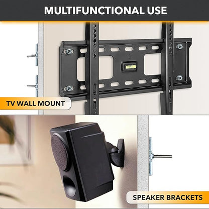 CondoMounts MSK8001 Steel Stud TV Mounting Kit | Metal Stud Anchors | TV Mount Metal Studs | Holds 200lbs on Steel Stud | Includes 6 Elephant Anchor (1/4) Set & 1-Pilot Head Titanium Drill Bit