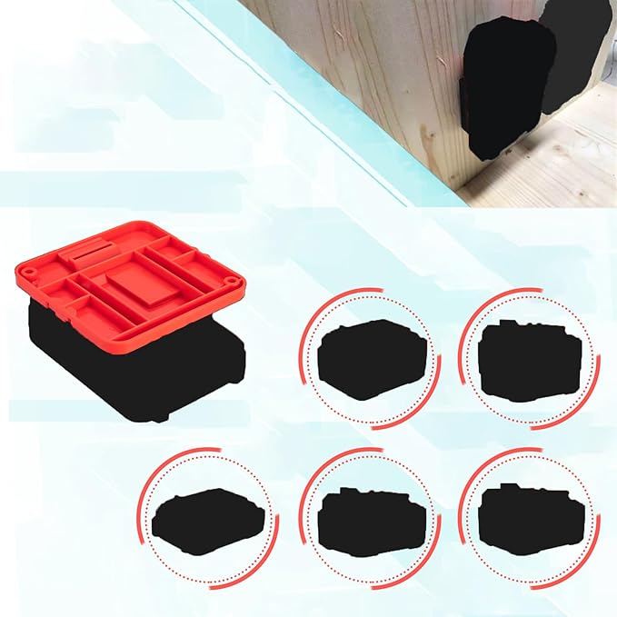 Battery Mount Holder Compatible for Craftsman 20V Batteries, Wall Mounts Hanger Fit for CMCB204 CMCB202 CMCB201, Organize Garage/Workshop/Work Truck(5 Pack, w/10 Screws, No Battery)