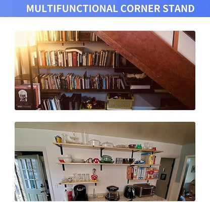 20 PCS Black Corner Bracket Heavy Duty Shelf Brackets 5 x 3 Inch L Corner Brace Joint Angle Bracket for Shelves, Furniture Cabinet Bookshelf with Screws