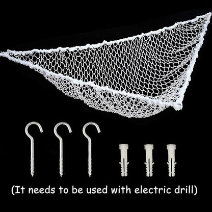 Hammock Mesh Toy Net Stuffed Animal Hammock Mesh Toys Net for Kids Jumbo Large Storage Mesh Net for Pet Corner Animal Hammock Stuffed Animals Wall Hanging Organizer Christmas Gift (White)