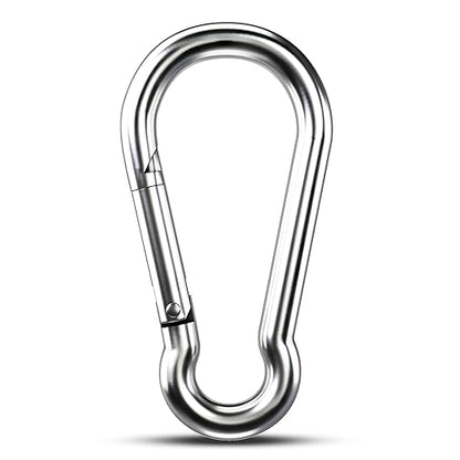 Large Carabiner Clip Hooks, 1pc 4.7 inch Carabiners Heavy Duty, 304 Stainless Steel Spring Snap Hook Fits Camping Hanging Hiking Weight Lifting, Metal Clips for Rope or Chain