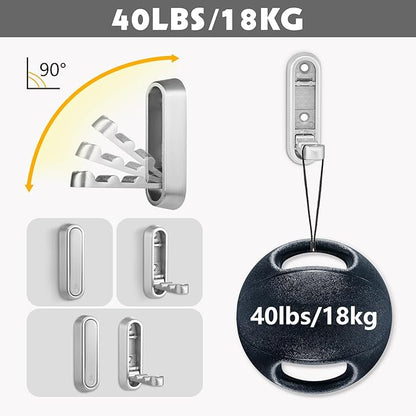 Folding Coat Hooks, 4 Pcs Foldable Silver Wall Hooks Heavy Duty Foldable Hook Bathroom Towel Hooks Robe Hooks Wall Mounted for Hanging Coat Towels Clothes Hat Bags Keys