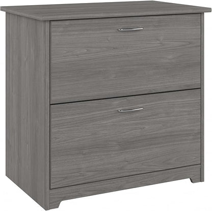 Bush Home Cabot 2 Drawer Lateral File Cabinet in Modern Gray, Home Office Chest for Letter, Legal, and A4-size Document Storage