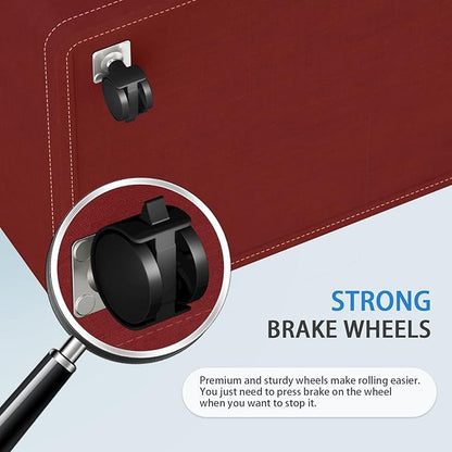 HomeHacks 75L Rolling Laundry Basket with Wheels, Collapsible & Waterproof Laundry Hamper, Mobile Clothes Hamper, Storage Laundry Bins with Handles for Laundry Room, Bedroom, Bathroom & Dorm, Red