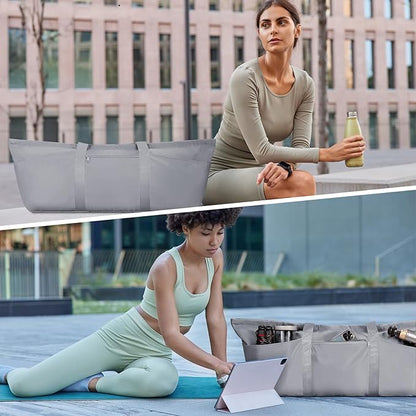 Large Yoga Mat Bag with Shoes Compartment and Wet Pocket Ladies Pilates Gym Tote Bag with Yoga Mat Holder Strap for Women Men Workout Carrier Stuff Accessories