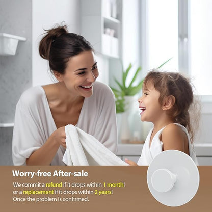 White Adhesive Wall Hook for Coat and Towel: Extra Sticky 12 LB (Max), Stainless Coat Rack Door Holder Hanger, 6-Pack Heavy Duty