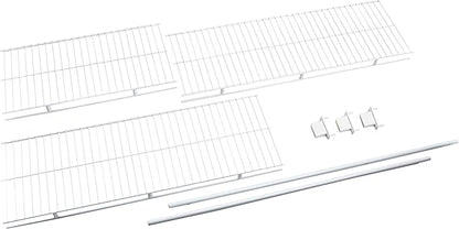 Rubbermaid Full Closet Organization Shelf System, Direct Wall Mount, Adjustable from 6.5-8 ft, Mounting Hardware Kit Included, White, Wire Shelving Organization for Home/Laundry/Mudroom/Pantry/Linen