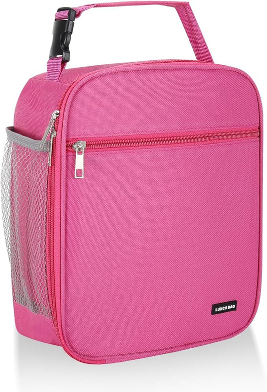 Lunch box Lunch bag for men women Insulated Lunchbox Lunch bags for Work Picnic Travel(Rose red)
