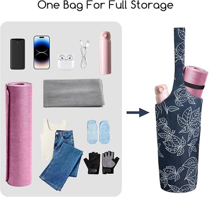 IwIeIaIrI Yoga Mat Bag for Women with Large Size Pocket and Zipper Pocket,Yoga Gifts Accessories with Adjustable Shoulder Strap- Fits Most Workout Stuff