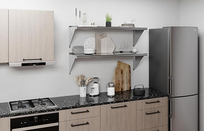 AmGood 16 in. x 48 in. Stainless Steel Wall Shelf | NSF | Metal Shelving | Garage, Laundry, Storage, Utility Room | Restaurant, Commercial Kitchen