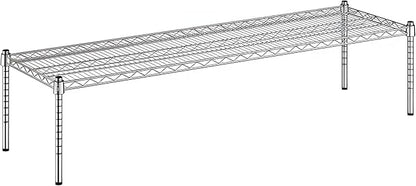 18" x 60" x 14" Chrome Wire Storage Shelf, Dunnage Rack, Commercial 1 Tier Small Shelf