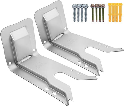WB02K10254 Range Oven Anti-Tip Bracket for GE Stove/Ovens Range, Floor or Wall Mount Anti Tip Bracket WB02K10020, CGS975SED1SS C2S980SEM5SS JGB281SER6SS (2 Set)