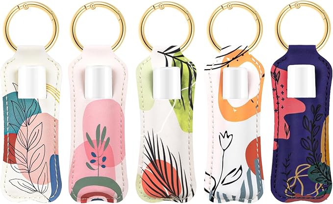 HEYSKAY Lip Balm Holder Keychain,Stocking Stuffers Gifts Lipstick Keychain Holder Compatible with Chapstick,Lipgloss Keychain