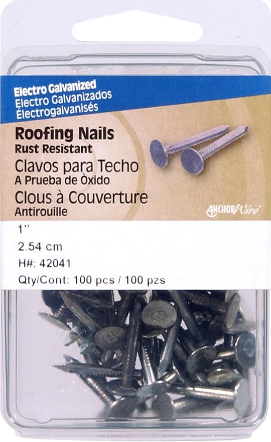 The Hillman Group 42041 Galvanized Roofing Nails, 1-Inch, 100 Count (Pack of 1)