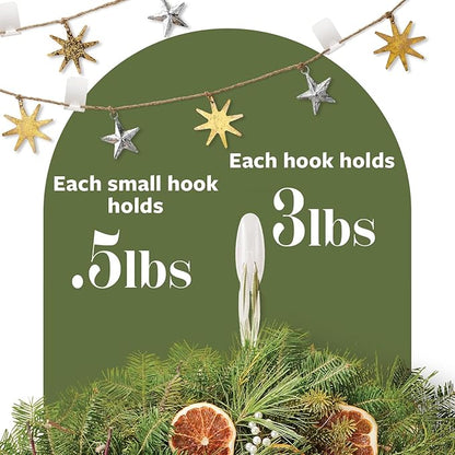 Command Mixed Hooks Pack, Radiant Pearl, 6/Pack (PRMHP-6ESF)