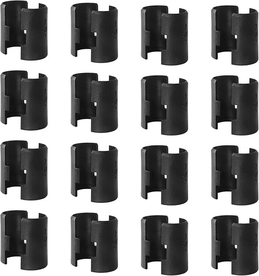 25mm Wire Shelf Clips – Jamiikury Black Plastic Shelf Lock Clips for Metric 25mm Posts Only – Check Size Before Purchasing - 32pcs (16 Pairs)