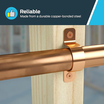 HoldRite 3/4 Inch Copper 2-Hole Strap, 5 Pack, Pipe Support, CPS075Z5