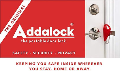 Addalock The Original Portable Door Lock for Travel & Home Security, Durable 1-Piece Door Latch Lock for Houses, Apartments, Hotels, Motels, Dorms & AirBnBs - Lock the Door & Stay at Home or Away