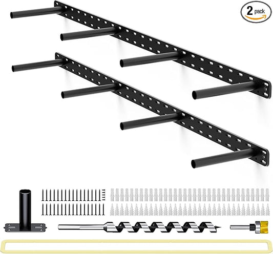2pcs Floating Shelf Hardware Heavy Duty Hidden Shelf Brackets Support,Wall Mounting Invisible Floating Shelves Bracket with Jig (40" x 6" x 1.5")