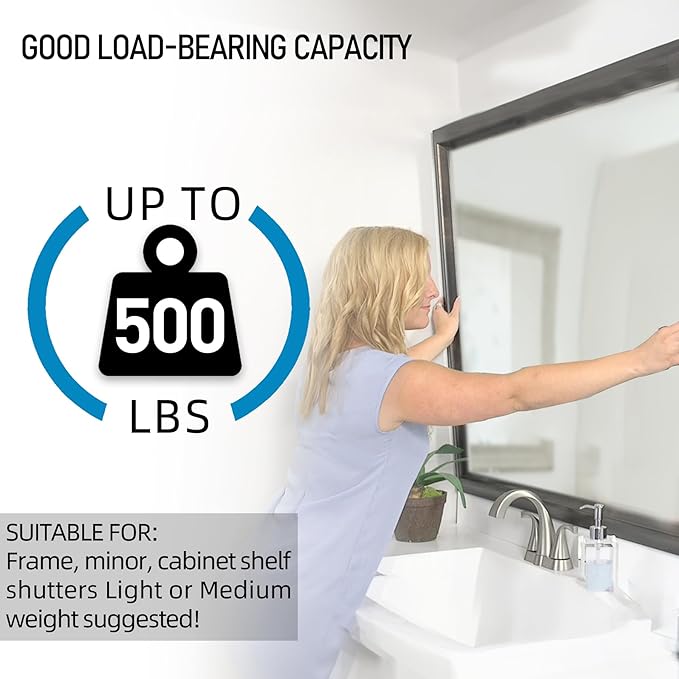 (41 inch) French Cleat Hanger Heavy Duty 500 Lbs Load, 2 Pairs Aluminum Z Clips French Cleats, Interlocking Wall Mount Bracket Hardware Kit for Mirrors, Picture, Shelf, Headboard, Art, Frames