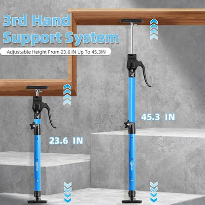 Aluminum Handle Cabinet Jack for Installing Cabinets 4PC,23.6-45.3 Inches 200LB Load Capacity Hand Support System,Premium Adjustable Cabinet Lift Jack&Support Pole,Perfect for DIY Enthusiasts