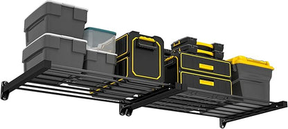 Ultrawall Garage Wall Shelves 33in x 24in, Heavy Duty Wall Mounted Storage Shelves for Storage Bins, Holds Up to 350Lbs, 2 Pack, Black