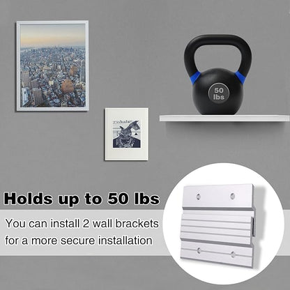 French Cleat Picture Hanger, 4" Aluminum Z Clips Interlocking Picture Cleat Wall Mounting Bracket Hardware Kit for Whiteboard, Panels, Shelf, Artwork, Cabinet, Art Frames (5 Pairs)